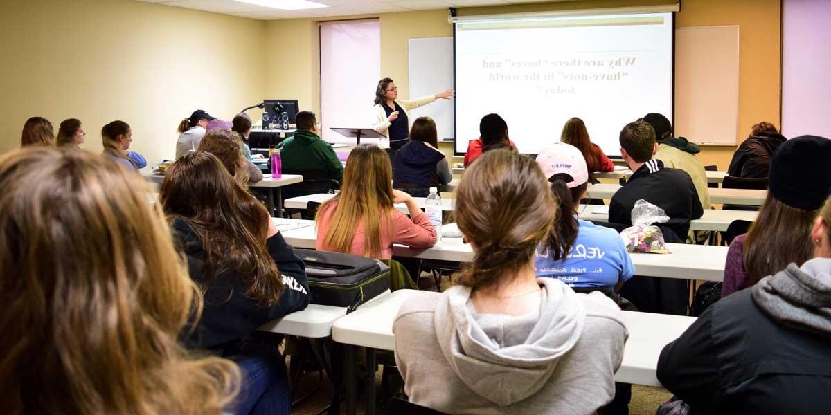 Students in class